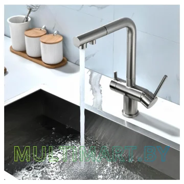 Смеситель Paulmark Serpentine Se213222-NI (никель) картинка 6
